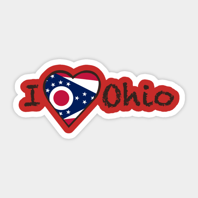 I Love Ohio Sticker by JellyFish92